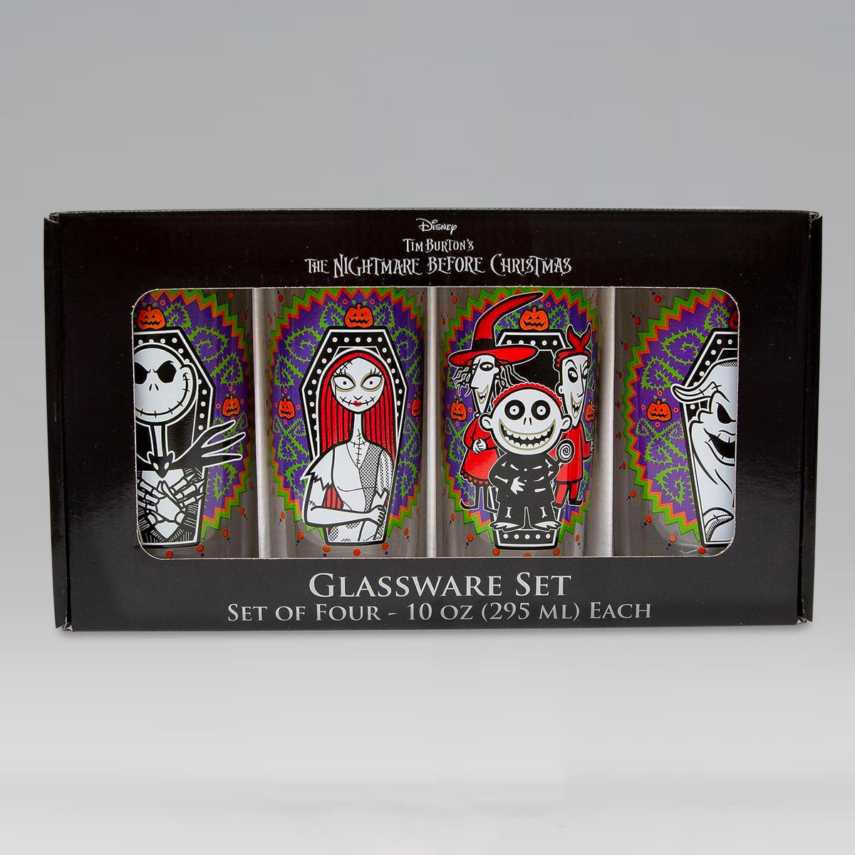 Set of 4 Nightmare Before Christmas 10oz Glasses