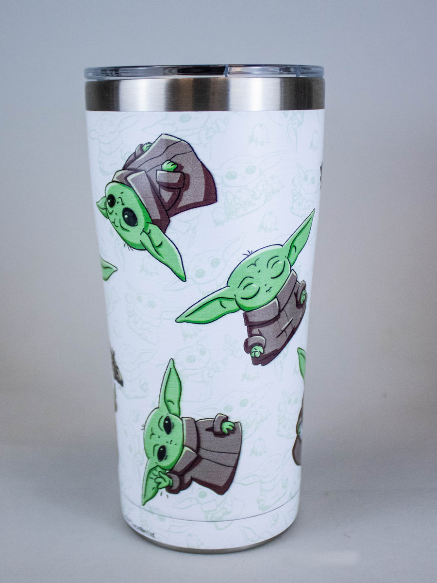 1pc New Stainless Steel 20oz Star Wars Tumbler Skinny Cup Mandalorian Grogu