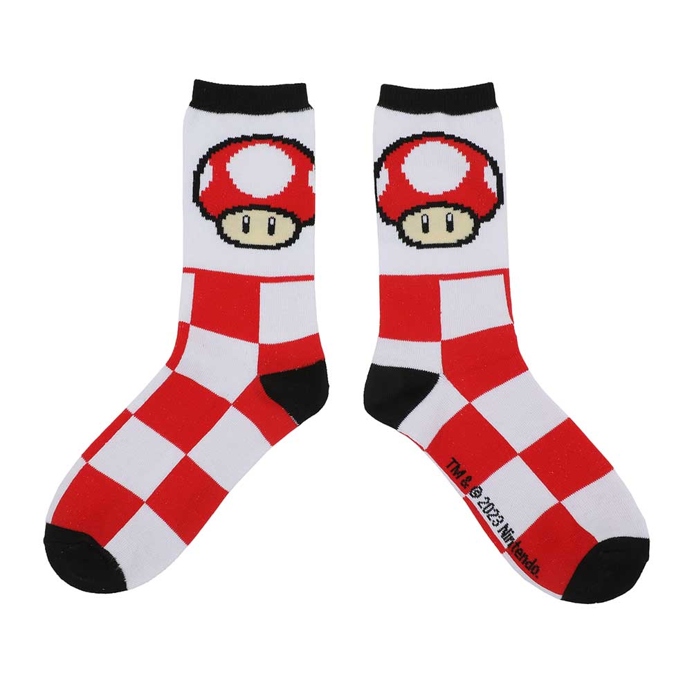 Super Mario Icons Women's 5 Pair Crew Socks