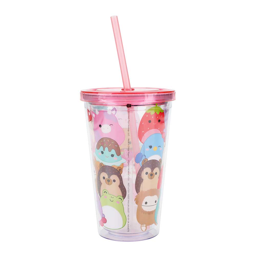 Squishmallows 16oz Acrylic Travel Cup with Straw
