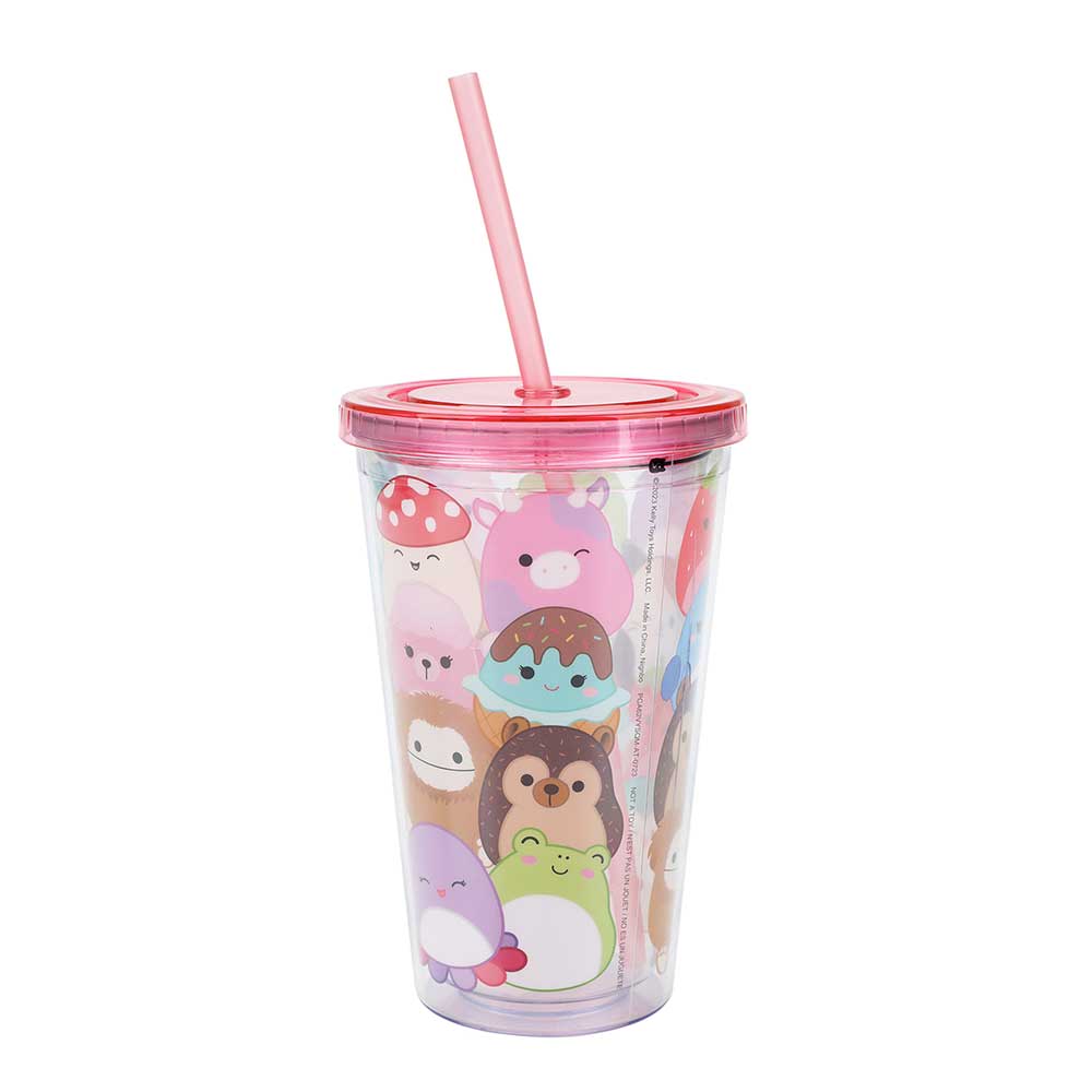 Squishmallows 16oz Acrylic Travel Cup with Straw