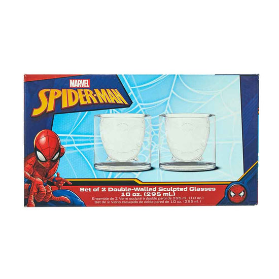 Marvel Spider-Man Sculpted 10 oz Glasses - Set of 2