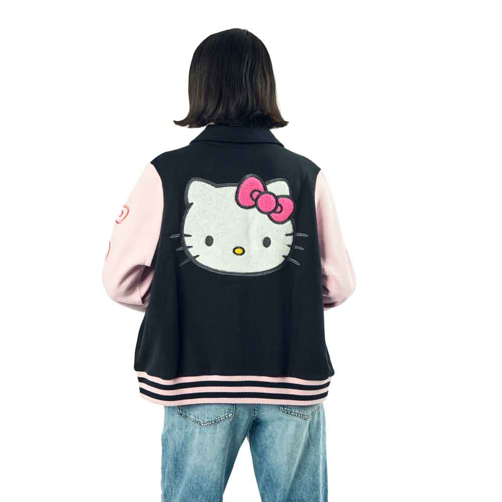 Hello Kitty Rainbow Embroidered Varsity Jacket