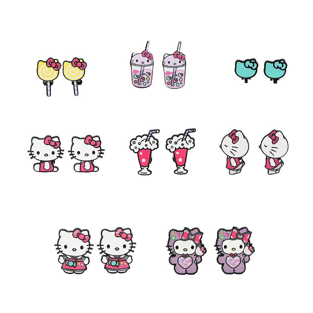 Hello Kitty Popsicle Dream 8 Pack Clip On Earring Set