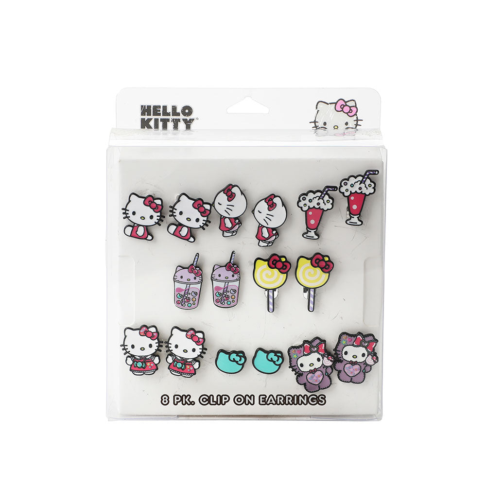 Hello Kitty Popsicle Dream 8 Pack Clip On Earring Set