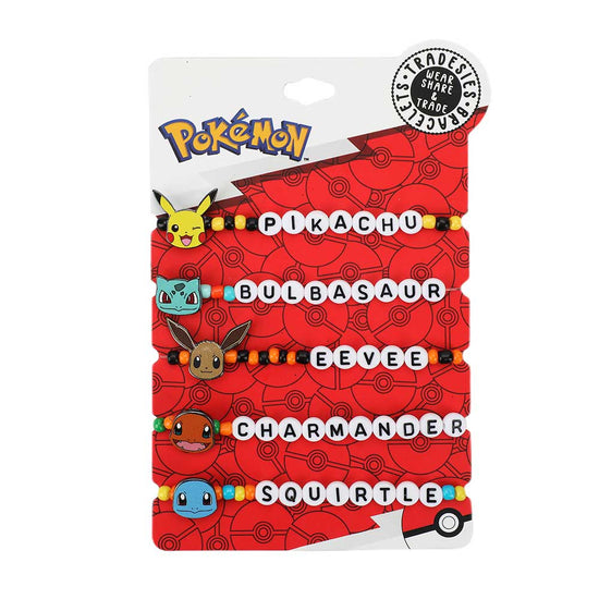 Pokemon 5 pc Tradesies Friendship Bracelet Set