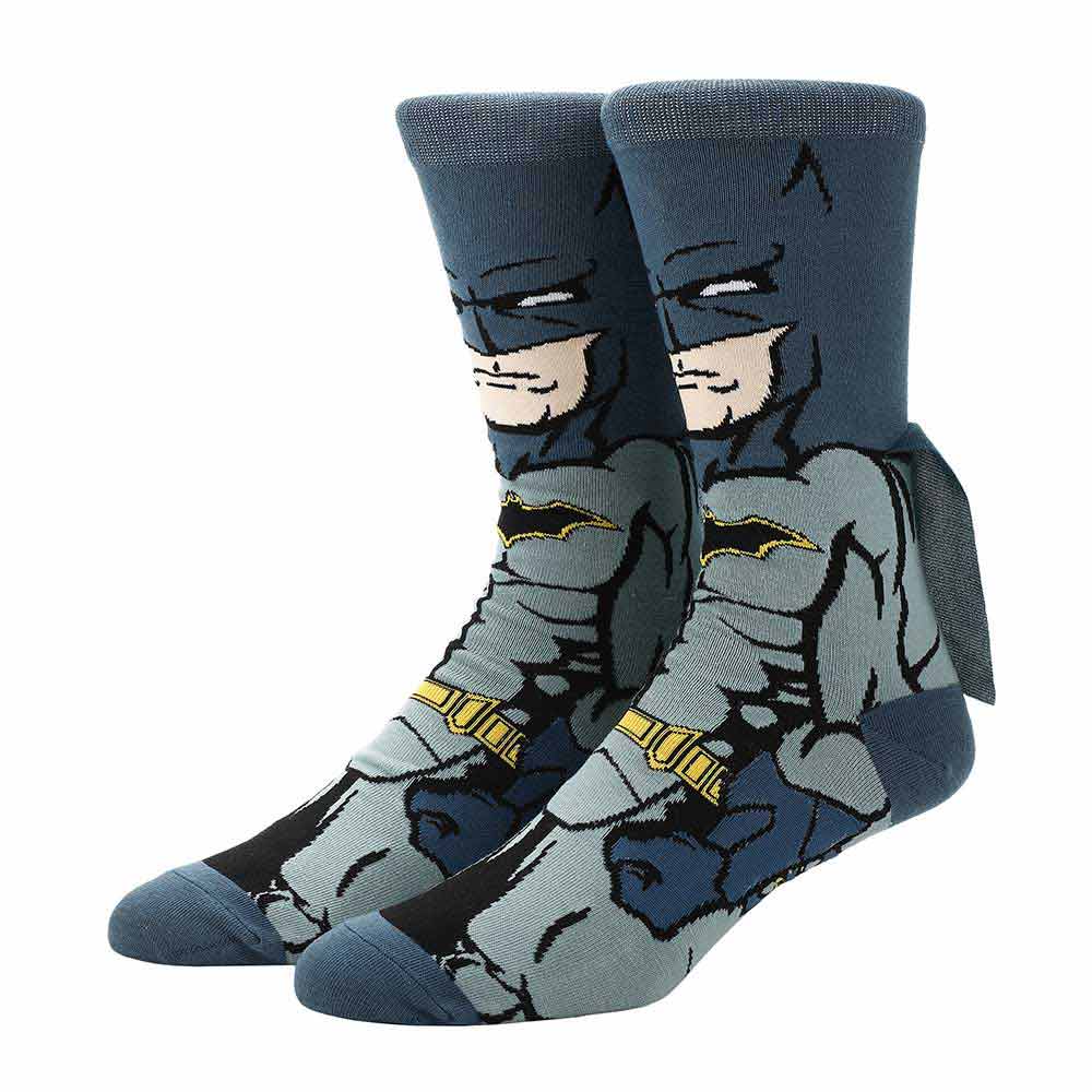 DC Comics Batman Caped Animigos 360 Character Crew Socks