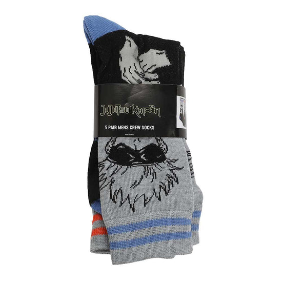 Jujutsu Kaisen Adult 5 Pair Crew Socks