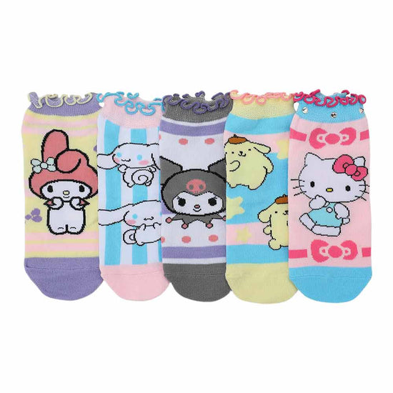 Hello Kitty & Friends Pastel 5 Pair Ankle Socks