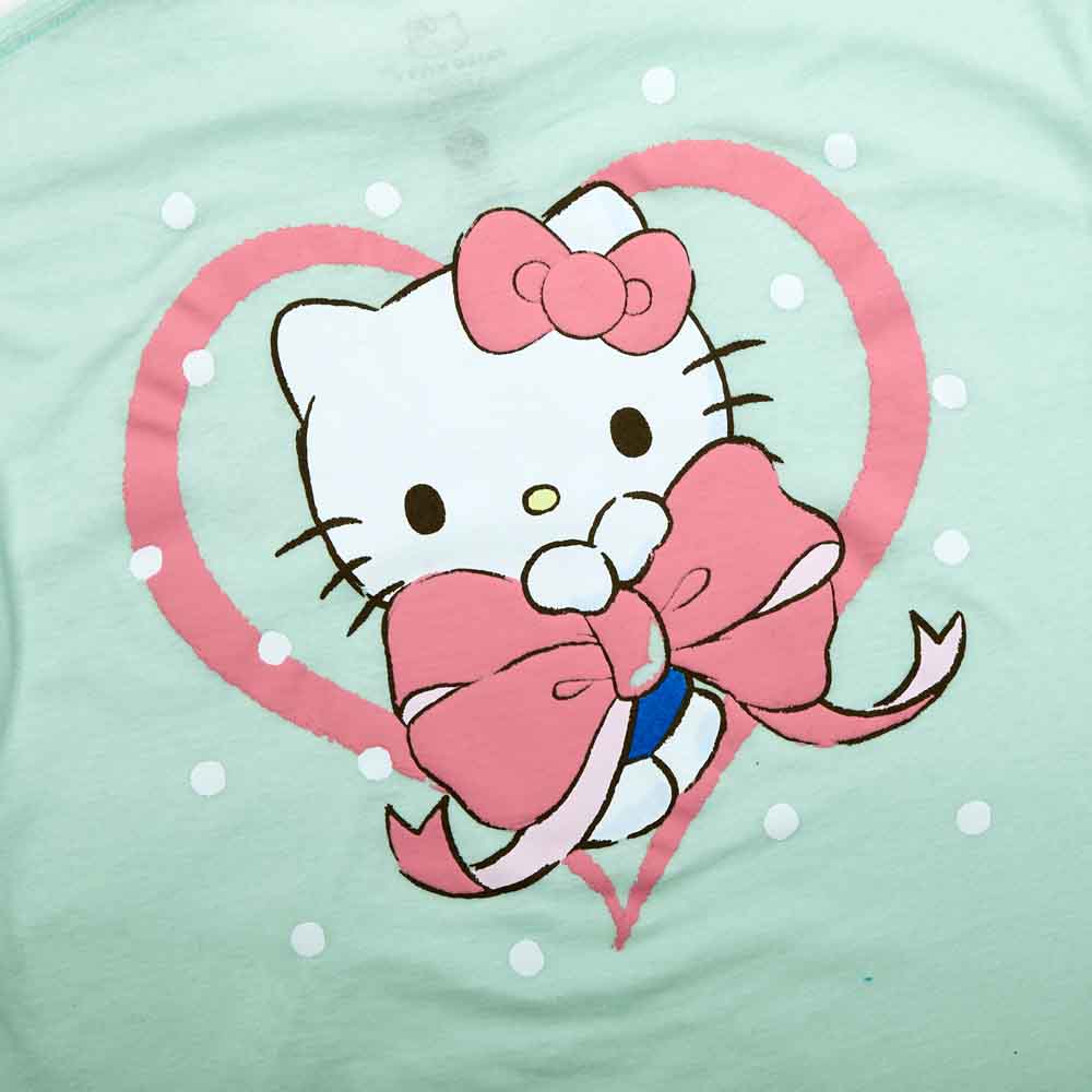 Sanrio Hello Kitty Heart Ribbon Front and Back Graphic Tee