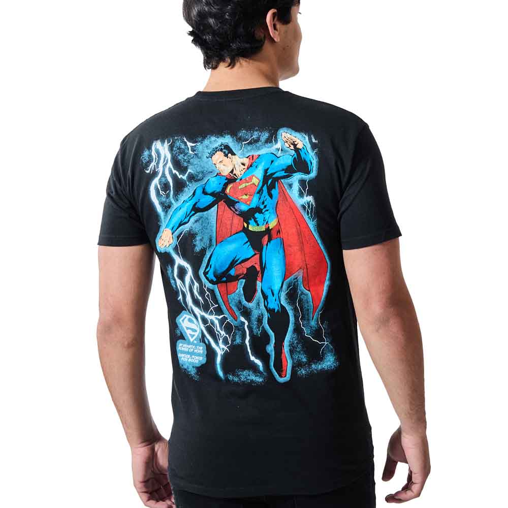 DC Comics Superman Strength Front & Back Graphic Tee