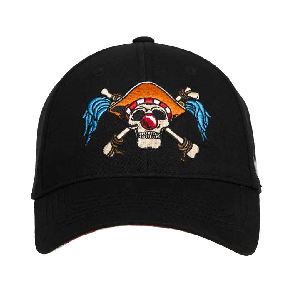 One Piece Buggy Skull Embroidered Curved Bill Snapback