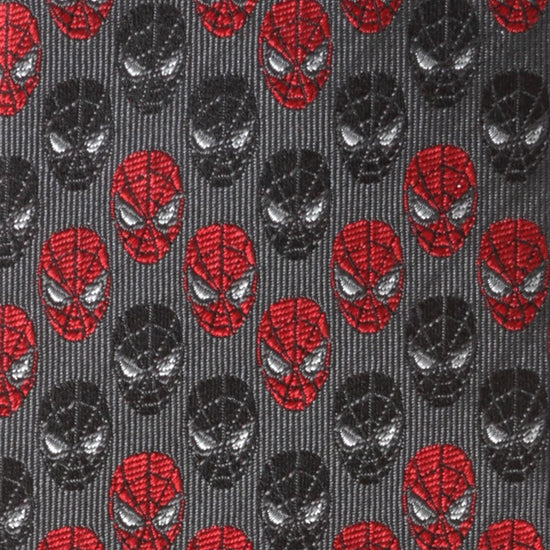 Marvel Spider-Man Chevron Red & Black Fine Silk Necktie