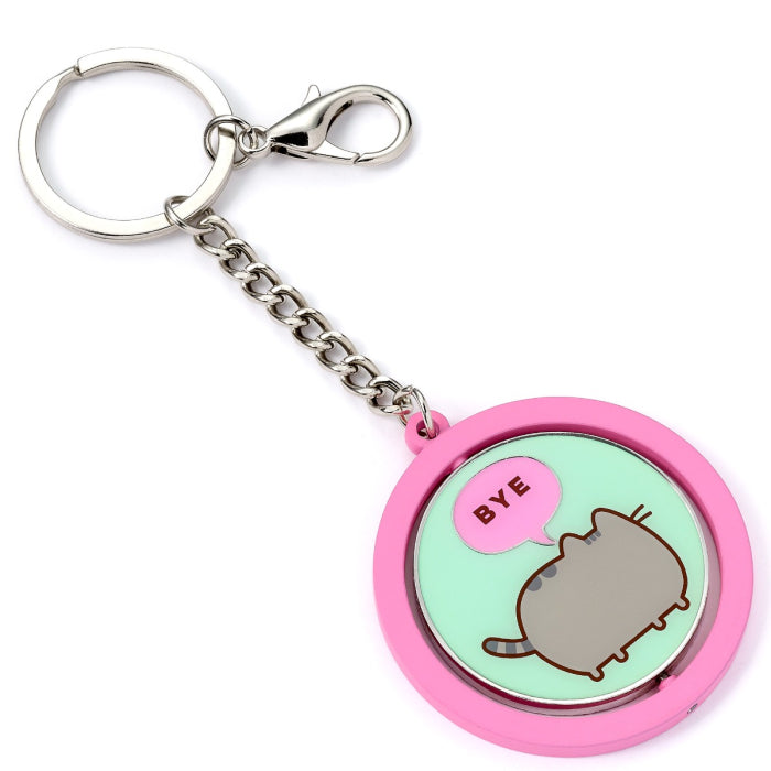 Pusheen the Cat "Hi, Bye" Spinning Keychain