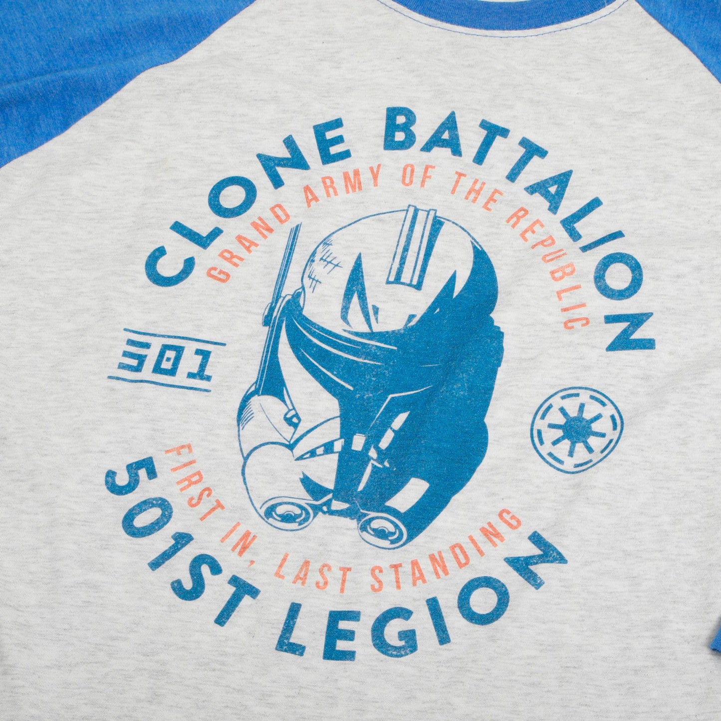 Load image into Gallery viewer, 501st Clone Battalion (Star Wars) Raglan Shirt by Heroes &amp;amp; Villains
