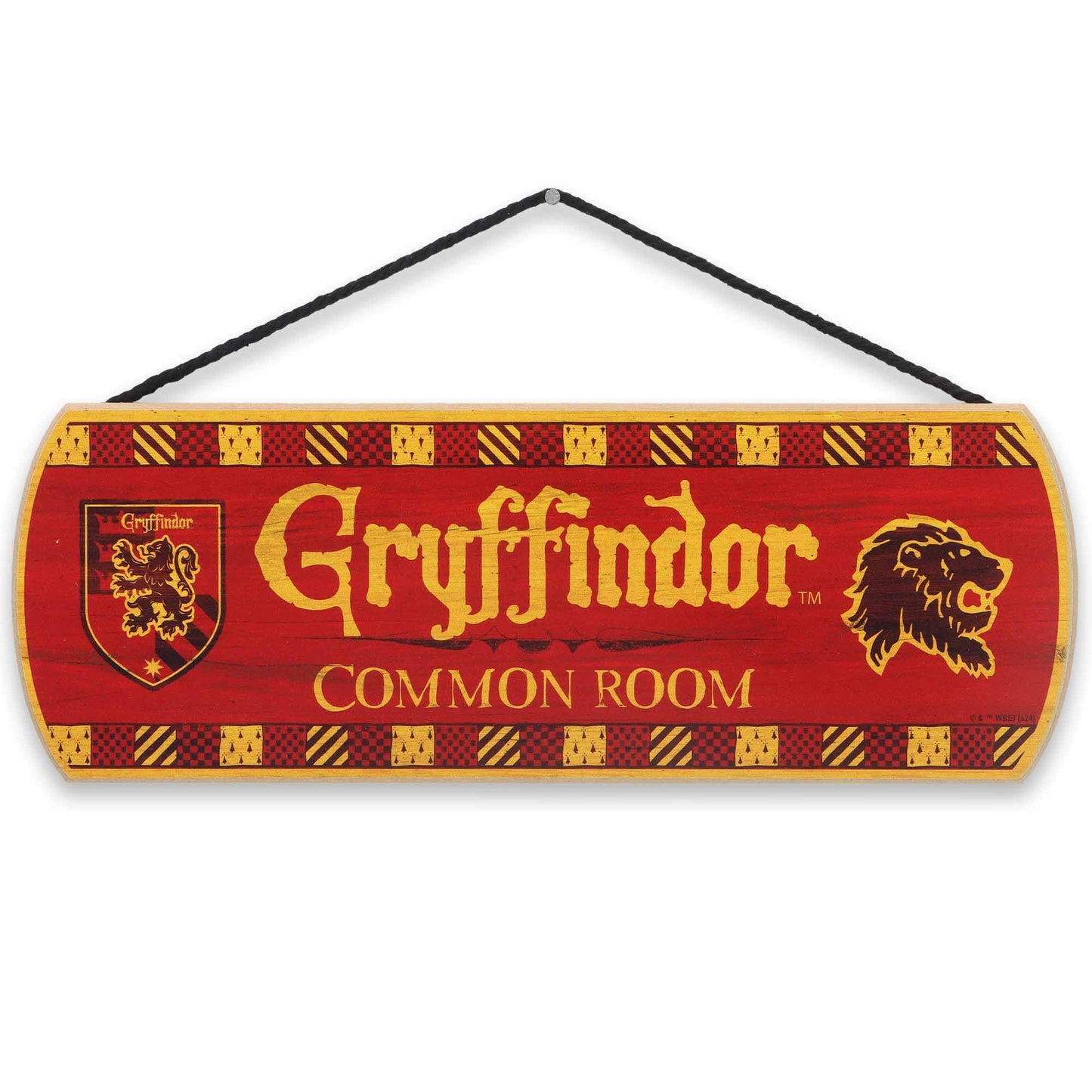 Harry Potter Gryffindor Common Room Hanging Wooden Wall Sign