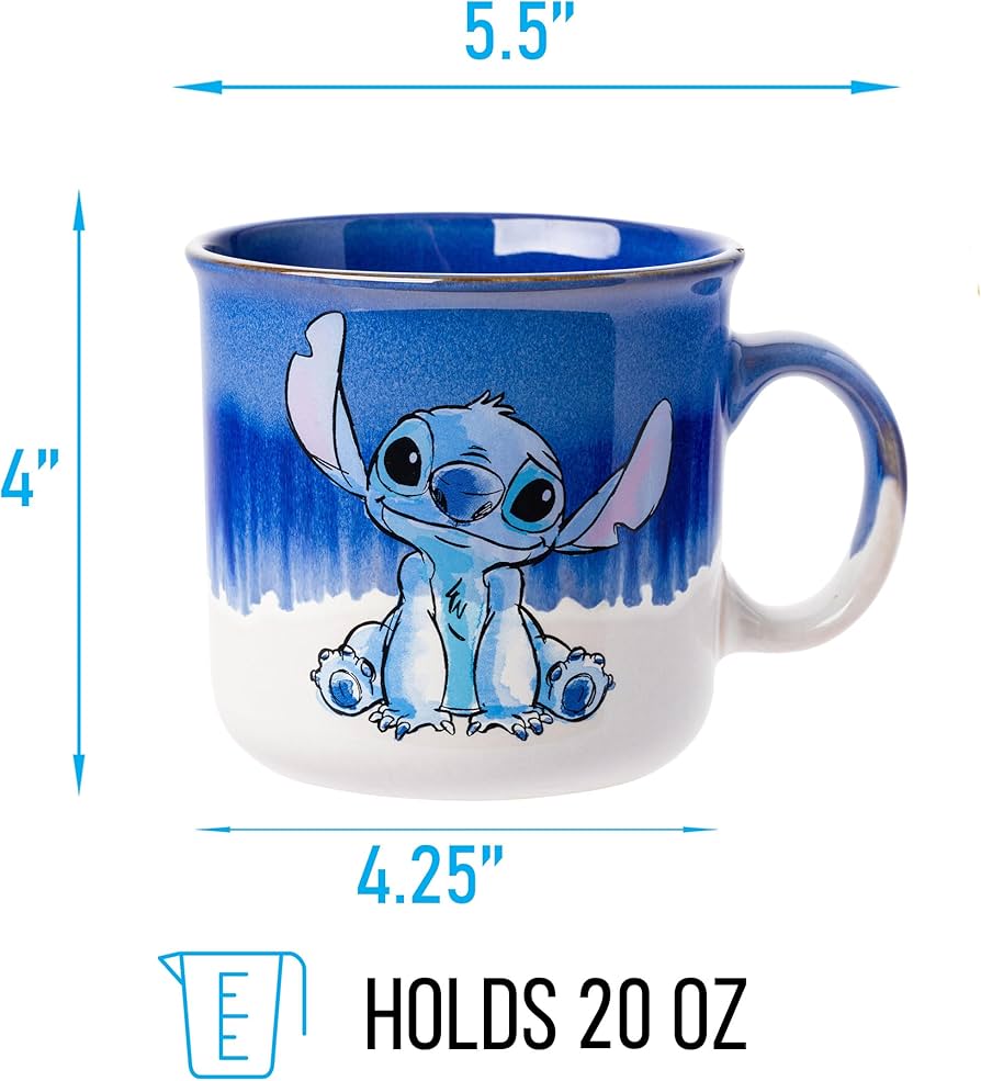 Disney Lilo and Stitch Ohana Means Family Ceramic Camper Mug