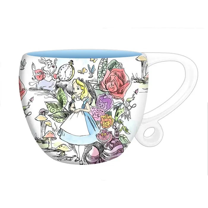 Disney Alice in Wonderland Watercolor Illustration Mug