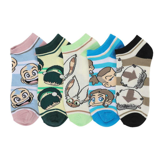 Avatar the Last Airbender Chibi 5-Pack Women's Ankle Socks