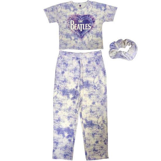 The Beatles Purple Heart Tie-Dye Pajama Set