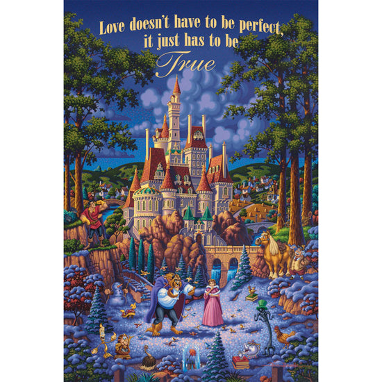 Disney Beauty & The Beast "Finding Love" By Eric Dowdle Wood Sign