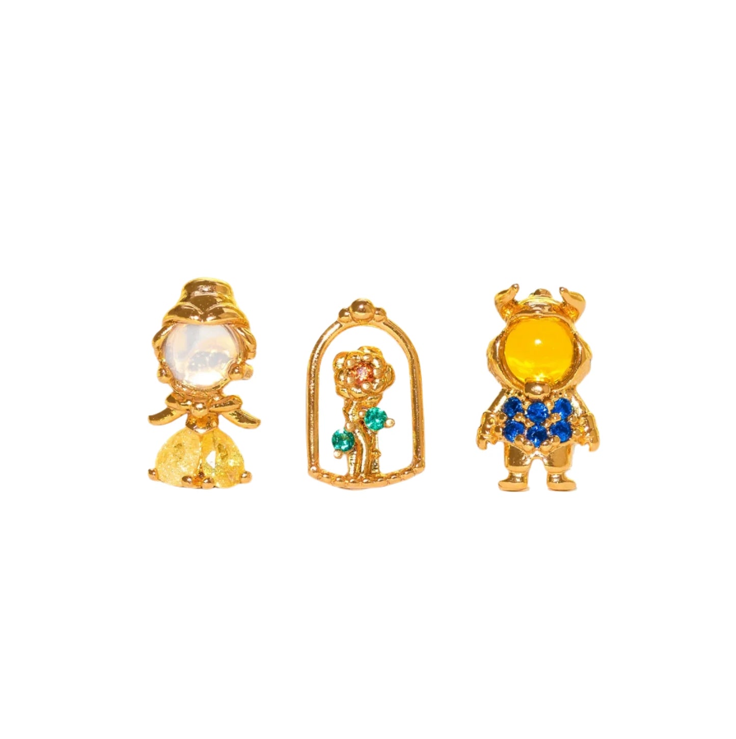 Disney Beauty and The Beast Princess Belle Stud Earring Set