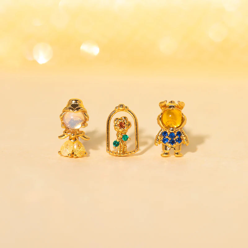 Disney Beauty and The Beast Princess Belle Stud Earring Set