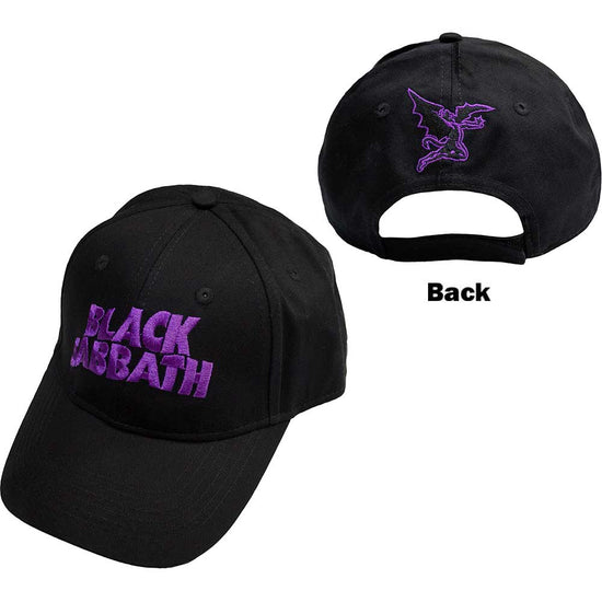 Black Sabbath Embroidered Purple Logo Baseball Cap