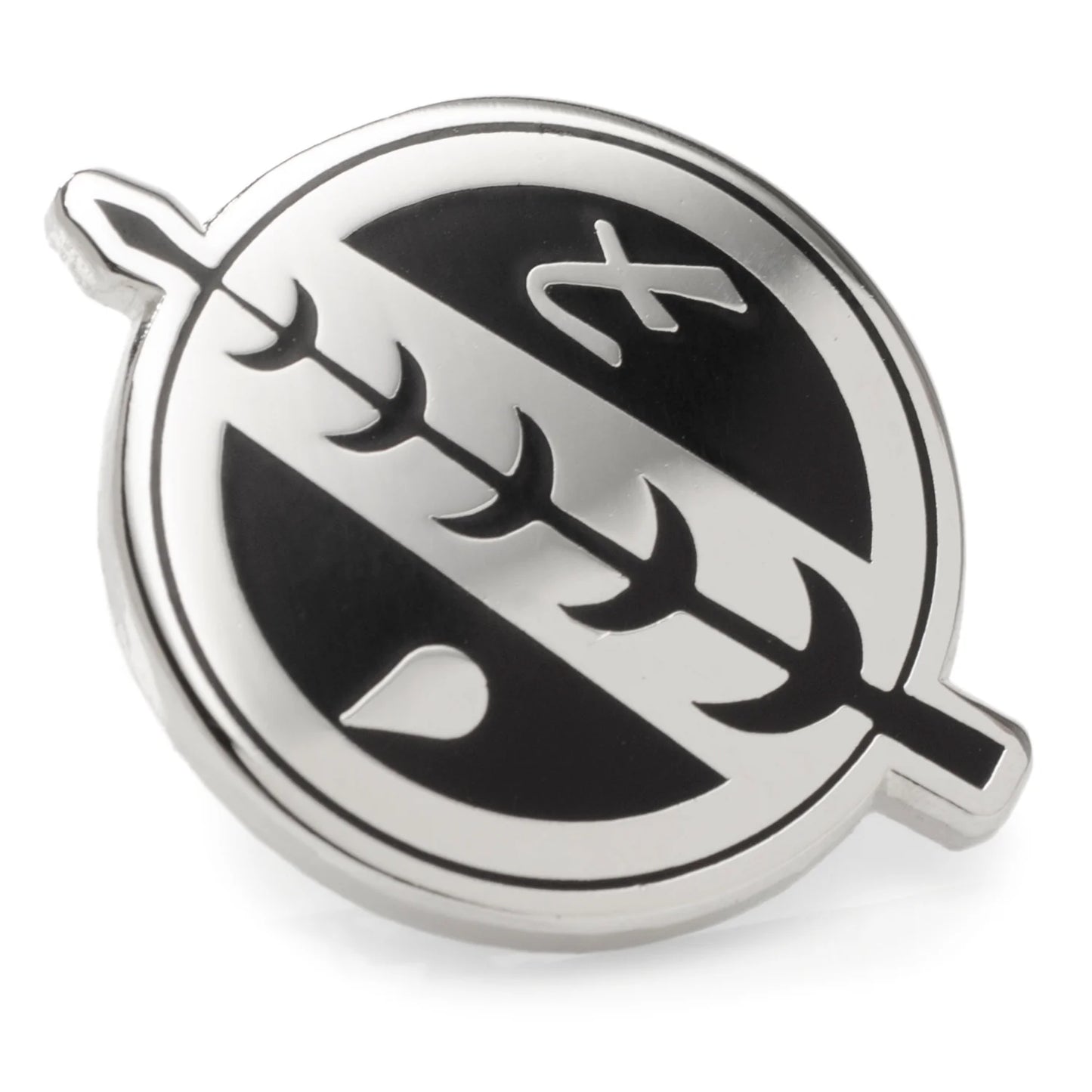 Star Wars Boba Fett Crest Silver Plated Lapel Pin