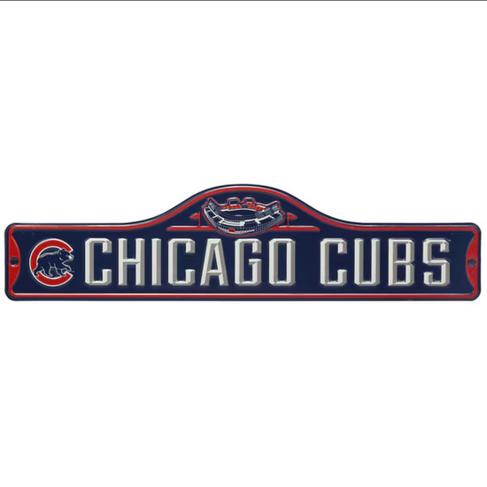 Chicago Cubs Metal Street Sign