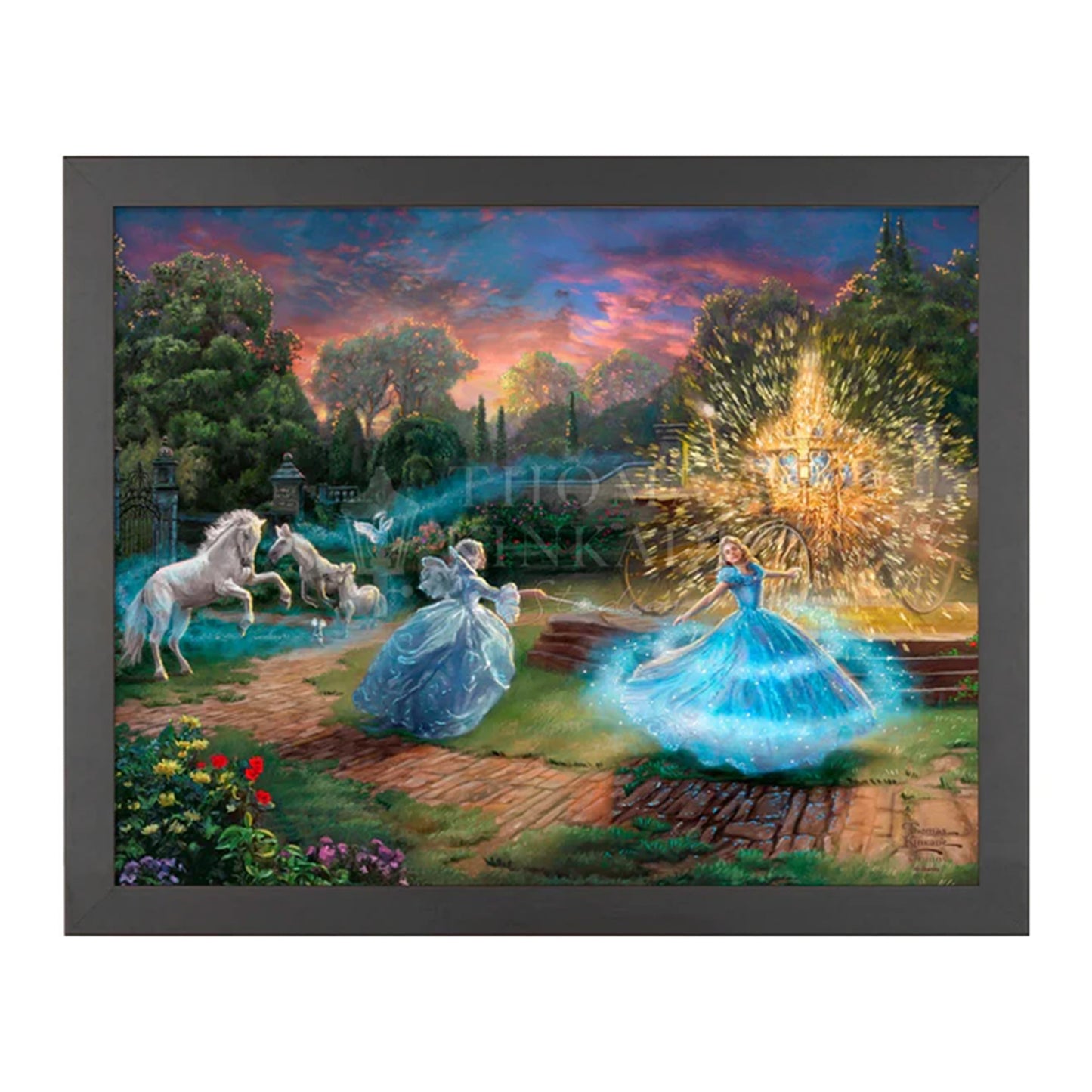 Cinderella "Wishes Granted" Disney Thomas Kinkade Framed Art Print