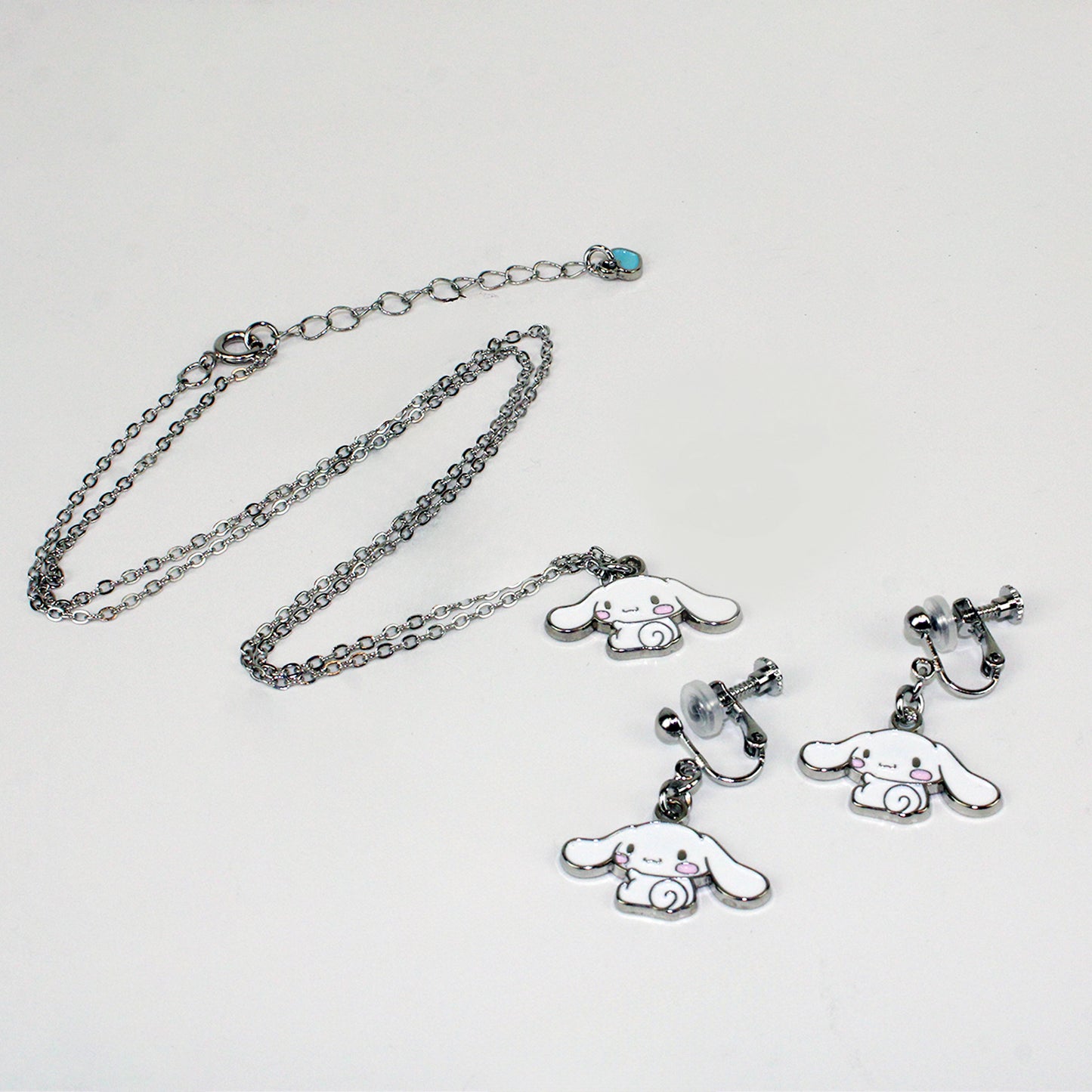 Cinnamoroll Sanrio Necklace and Clip On Earring Set