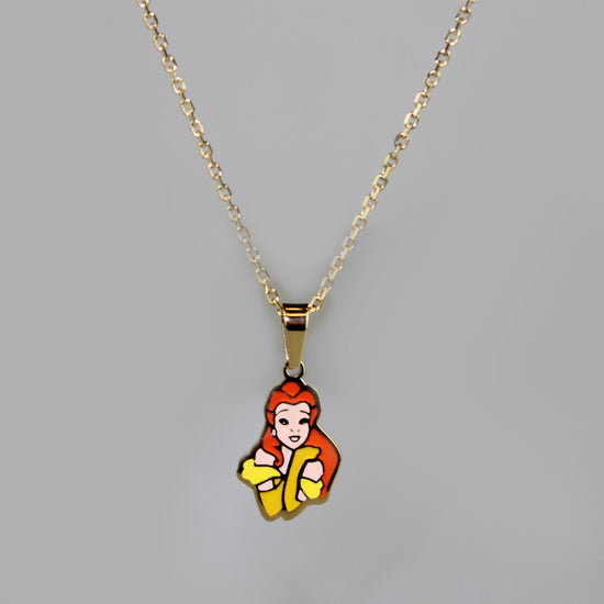 Ecc Princess Belle Beauty and the Beast Enamel Necklace 