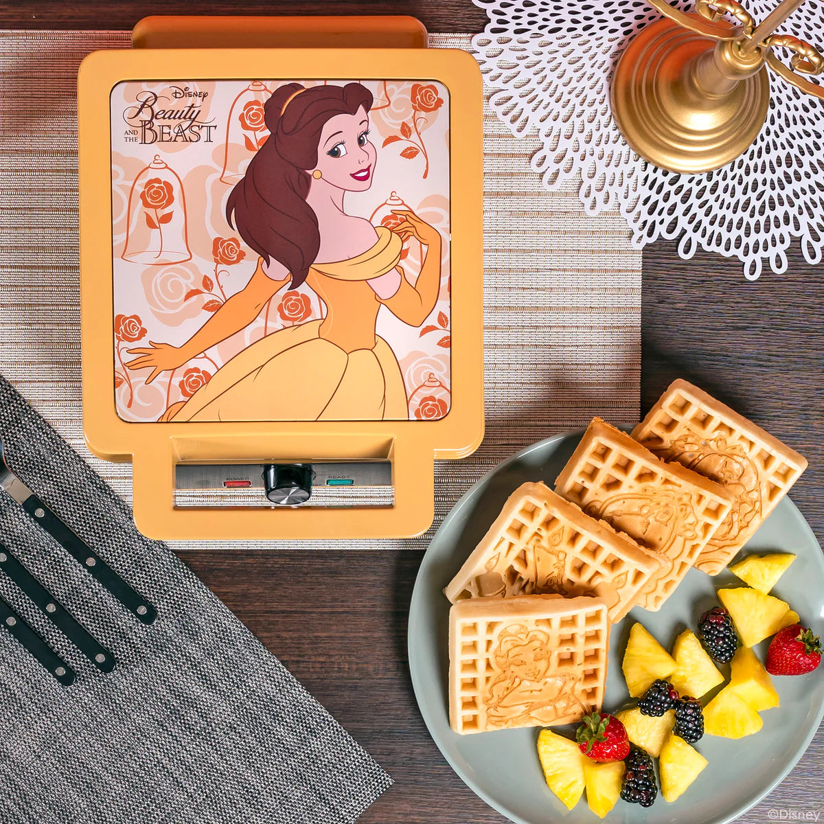 Disney Beauty & The Beast Deluxe Waffle Maker