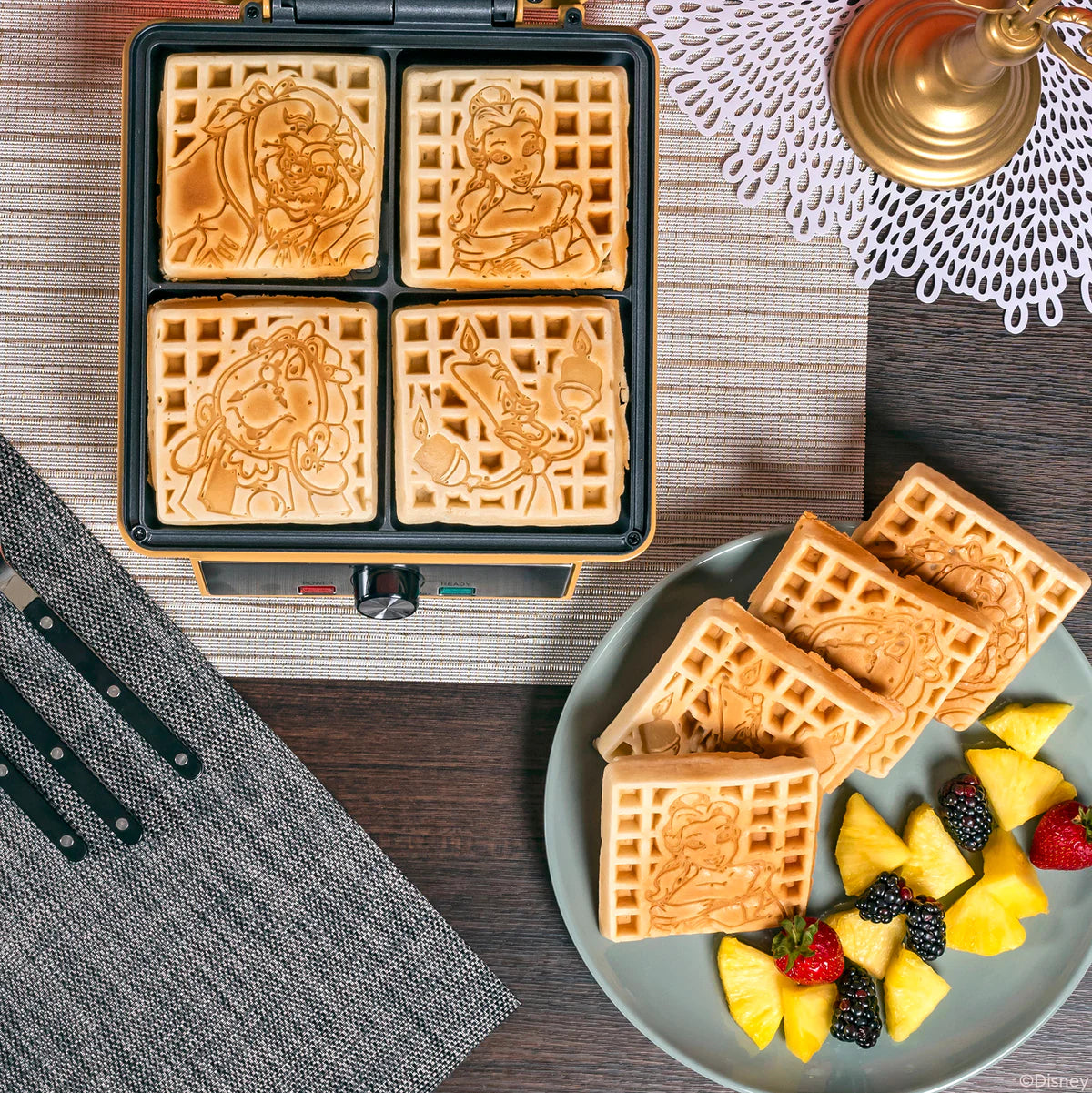 Disney Beauty & The Beast Deluxe Waffle Maker