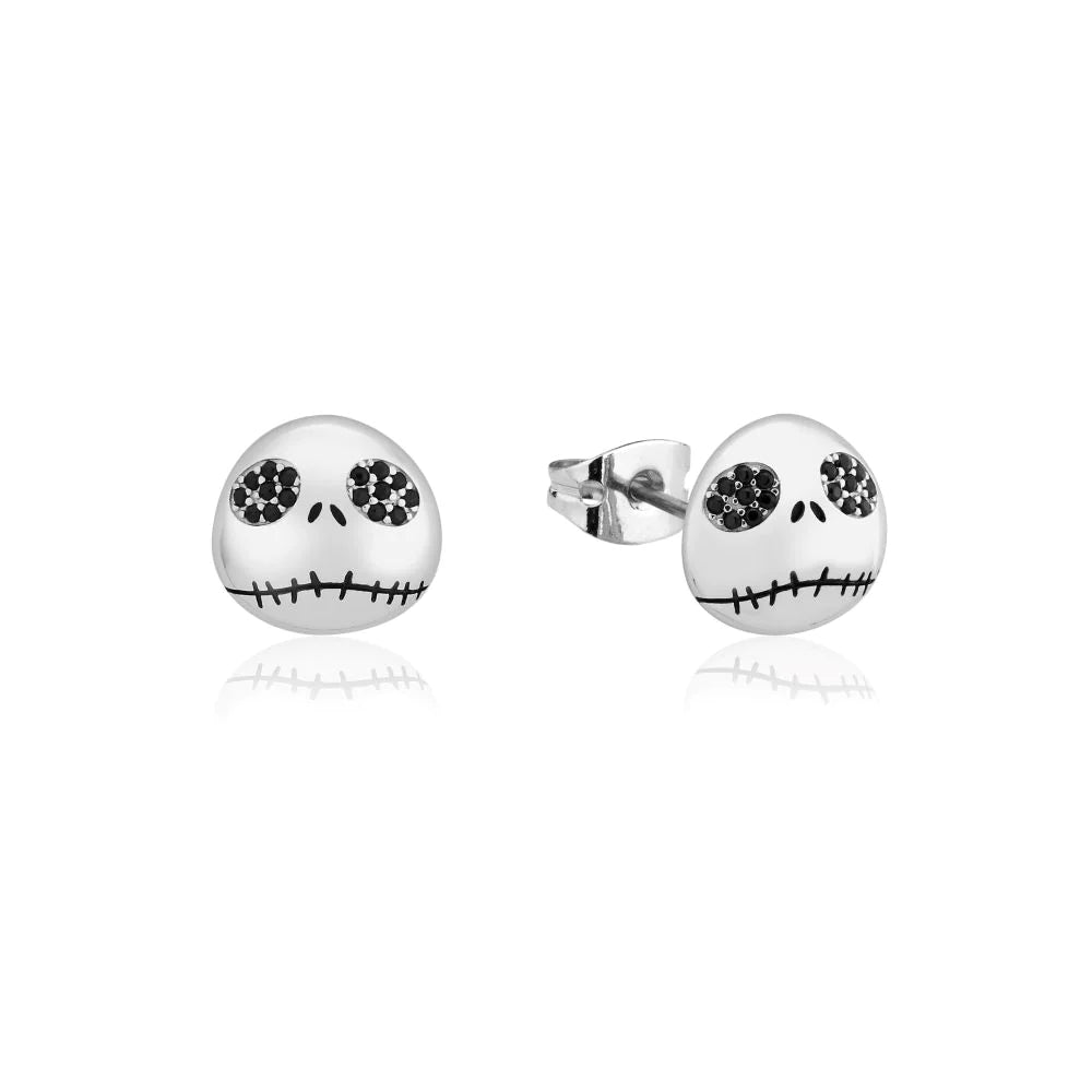Load image into Gallery viewer, Jack Skellington (The Nightmare Before Christmas) Disney Precious Metals Crystal Accent Stud Earrings
