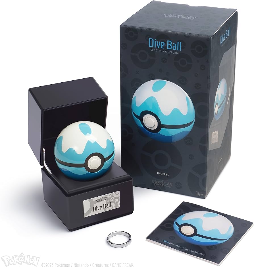 Dive Poké Ball Pokemon Light-Up Replica with Display Base