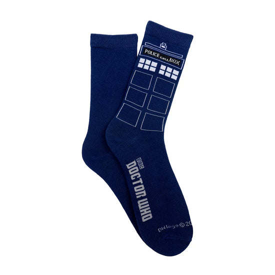 Doctor Who Striped Tardis Crew Sock