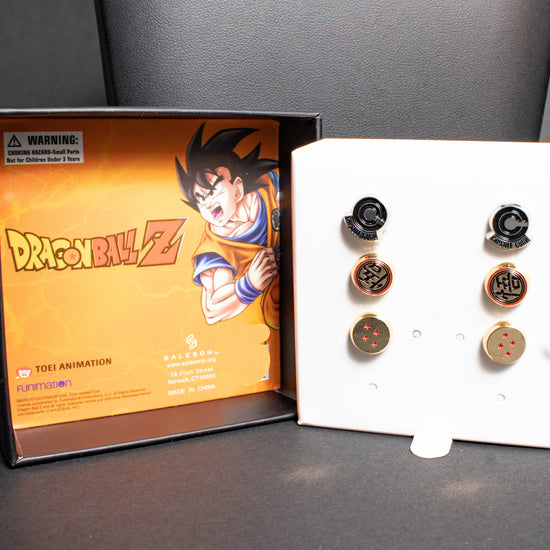 Load image into Gallery viewer, Dragon Ball Capsule Corp Stud Earrings
