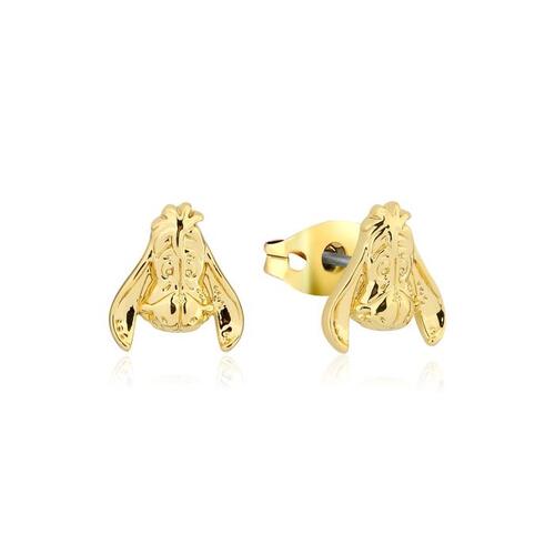 Disney Winnie-The-Pooh Eeyore Sculpted Yellow Gold Stud Earrings