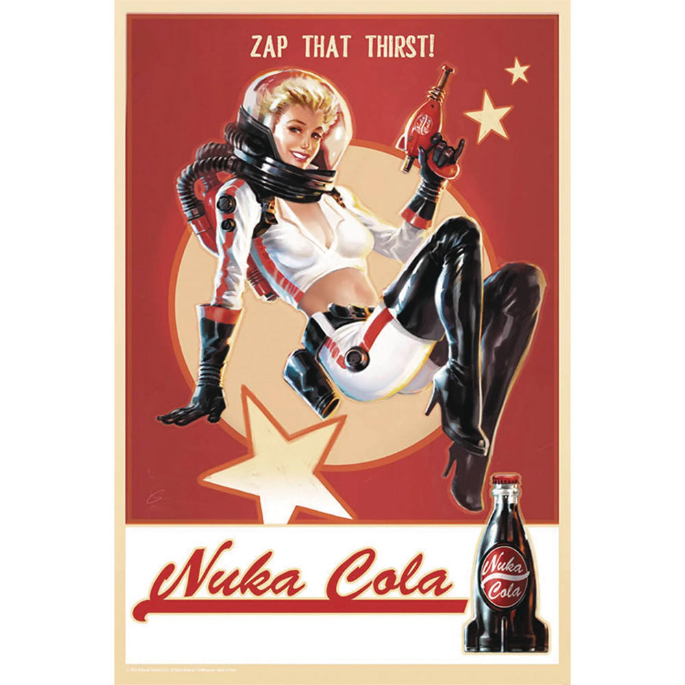 Fallout Nuka Cola Pin-Up 12"x18" Tin Sign