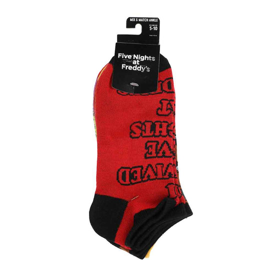 Five Nights at Freddy's Fazbear Band 5 Pair Ankle Socks