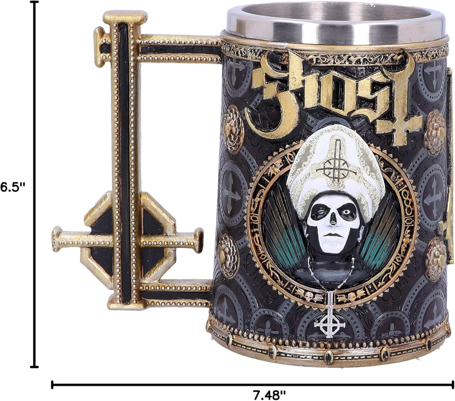 Ghost Gold Meliora Sculpted Tankard by Nemesis Now