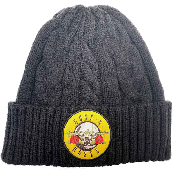 Guns N' Roses Classic Rock Patch Cable Knit Beanie