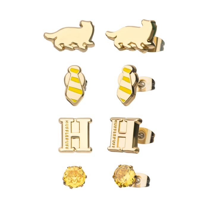 Harry Potter Hufflepuff Stud Earring 4 Pack