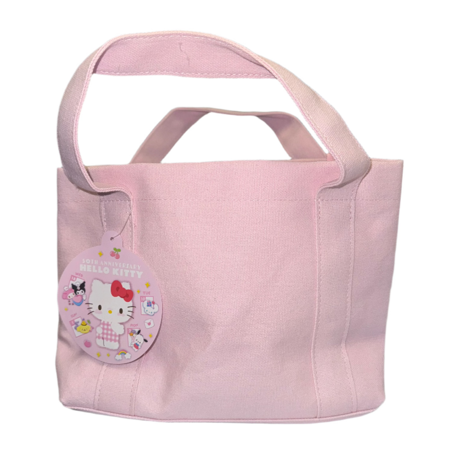 Sanrio Hello Kitty 50th Anniversary Pink Canvas Mini Tote Bag