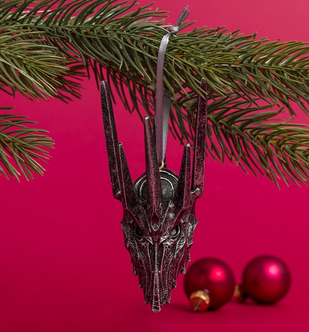 Lord of the Rings Helm of Sauron Hanging Christmas Ornament by Nemesis Now