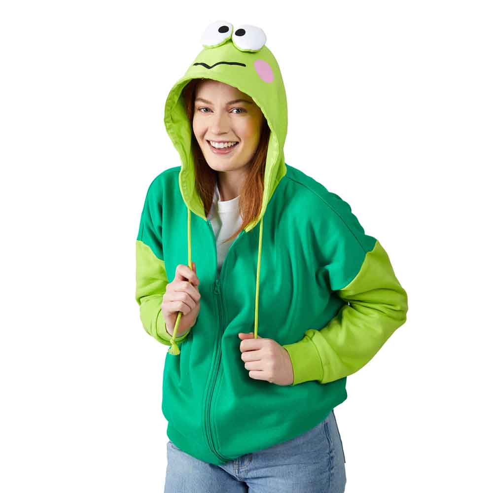 Keroppi Cosplay Zip-Up Hoodie