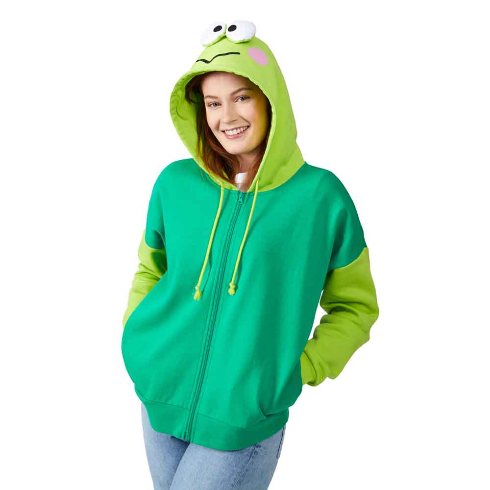 Keroppi Cosplay Zip-Up Hoodie