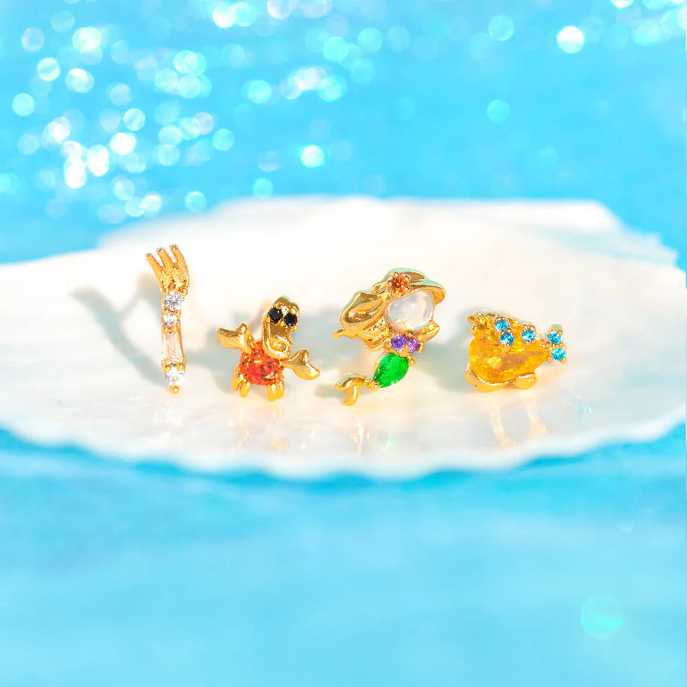 Disney The Little Mermaid Princess Ariel Stud Earring Set